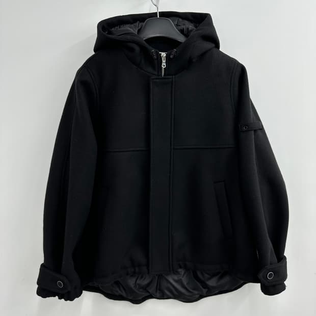 FREE 오버핏 여자 웰론 울 후드 점퍼