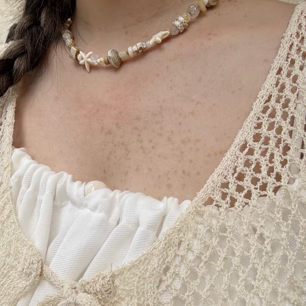 sand shells necklace 𓂃◌𓈒𓐍𓇼 𓂂 𓈒𓏸