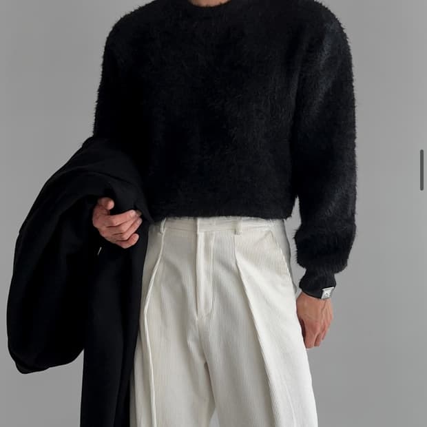 바우로 앙고라 니트 블랙 (FREE)