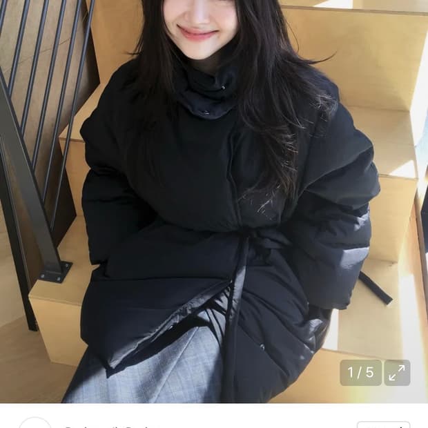 (정가50만) 올리브데올리브 패딩 하이넥 벨티드 구스다운 점퍼 55