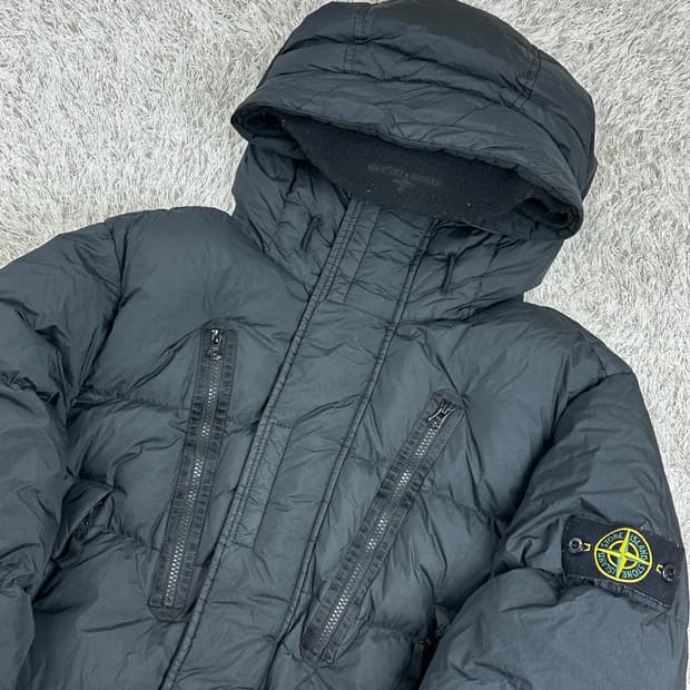 [L] 정품 스톤아일랜드 21FW 크링클랩스 롱패딩 블랙