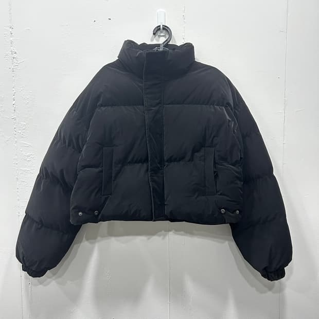 블랙 숏 푸퍼 패딩 여성 F