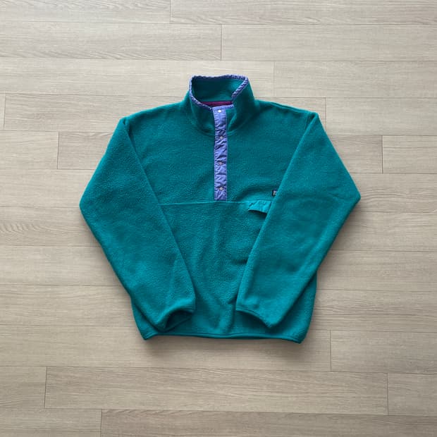 90s 파타고니아 신칠라 틸 그린 퍼플 빈티지 플리스