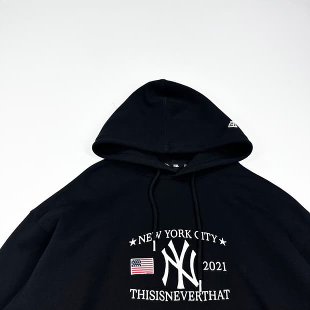 뉴에라 x 디네댓 뉴욕양키스 블랙 후드티 (XL)