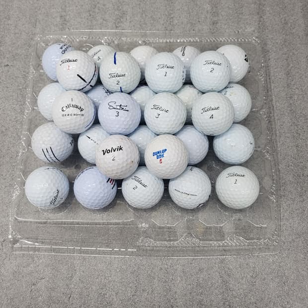 여러 브랜드의 흰색골프공 로스볼 30개 일괄