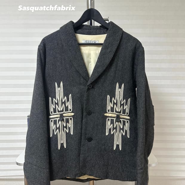 사스콰치패브릭스 3버튼 에스닉 울자켓