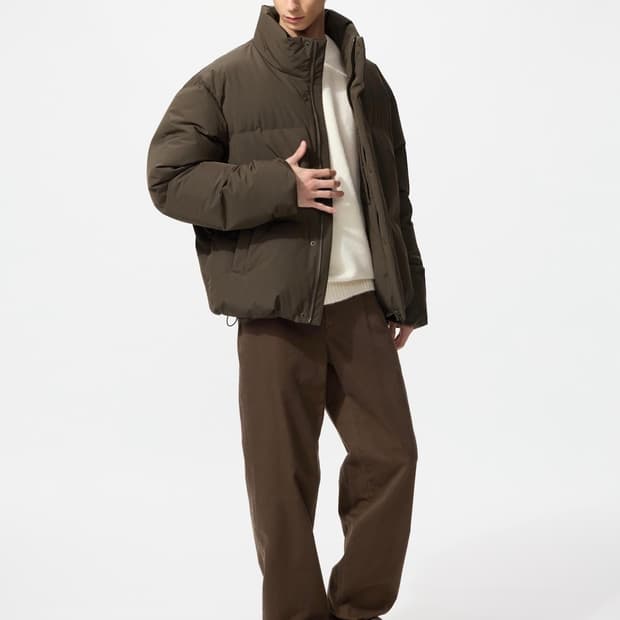 유니클로 스트레이트 38다크브라운 치노 88사이즈