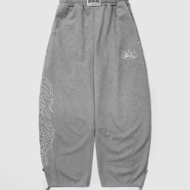배드블러드 미스틱 캡슐 커브드 조거 트라우져 그레이 팬츠 M