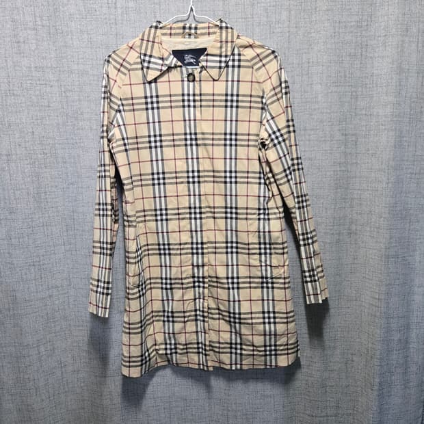 버버리런던 노바 체크 싱글 코트 