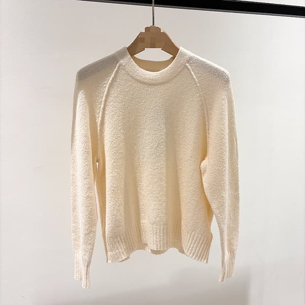 JAMES PERSE 제임스 펄스 여성 아이보리 캐시미어 혼방 니트 80