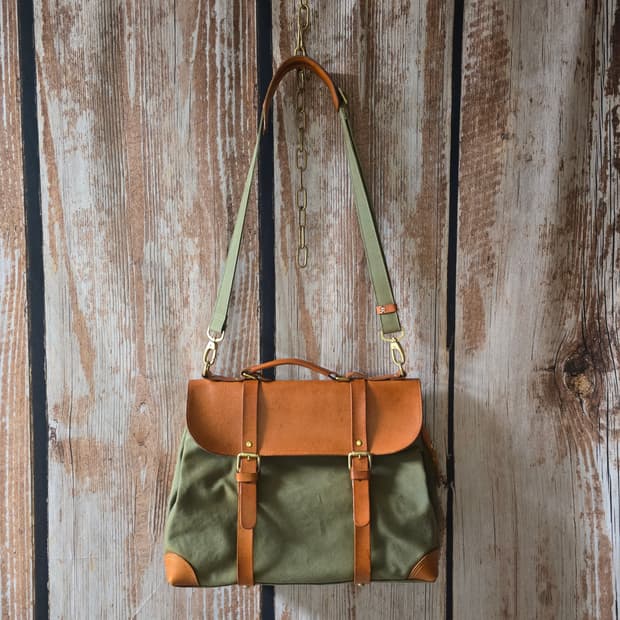 캔버스 새들레더 숄더백 크로스백