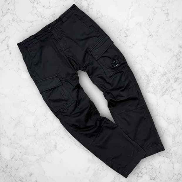 [46] 23s 씨피컴퍼니 수입택 렌즈 와펜 블랙 카고 팬츠 C511