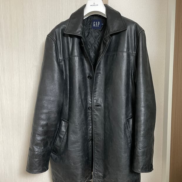 [L] 갭 레더 카코트