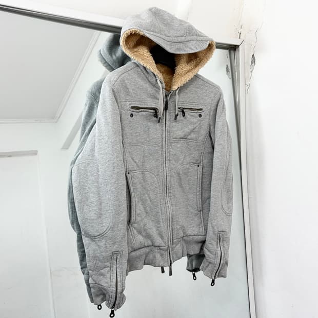 디젤 투웨이 쉐르파 후드 점퍼 자켓