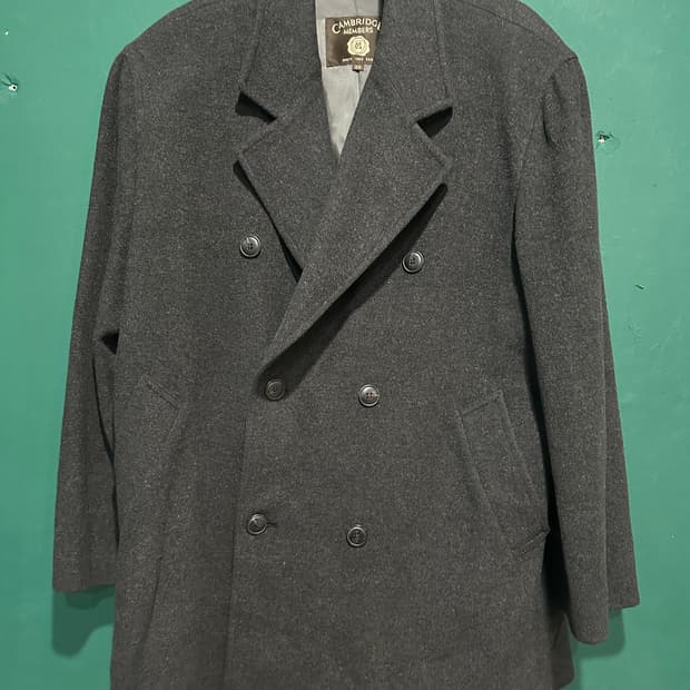 캠브릿지맴버스 차콜 더블코트 105