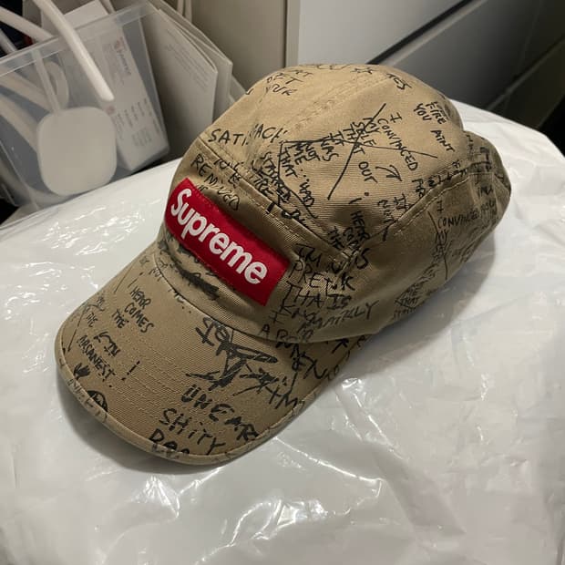 슈프림 곤즈 포엠 캠프캡 카키