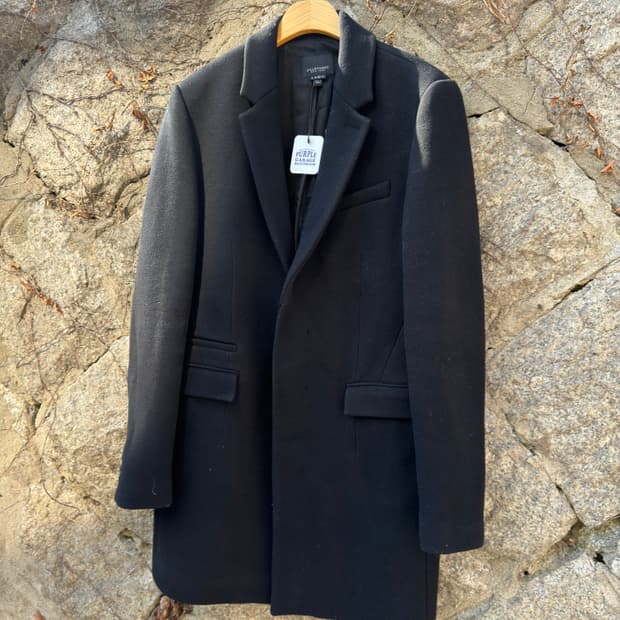 질스튜어트 울 싱글코트 블랙 B88