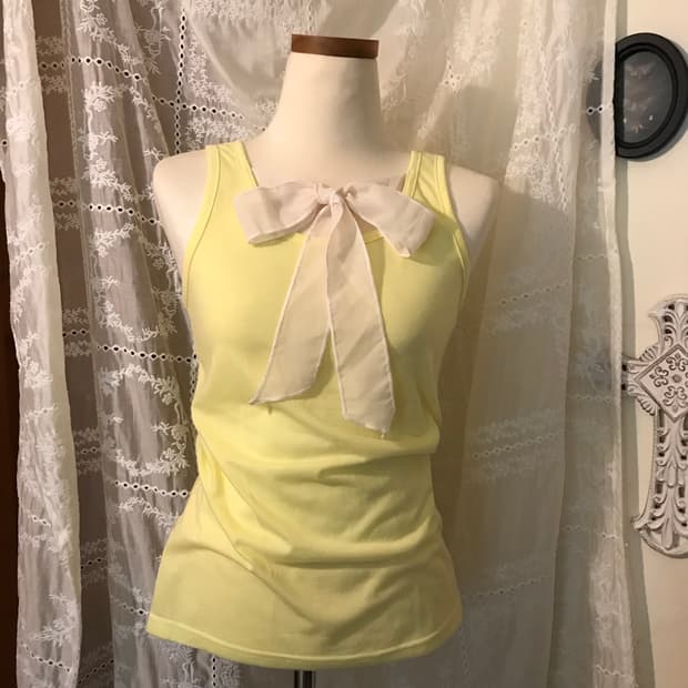 빈티지 레몬탱 리본 나시 🍋
