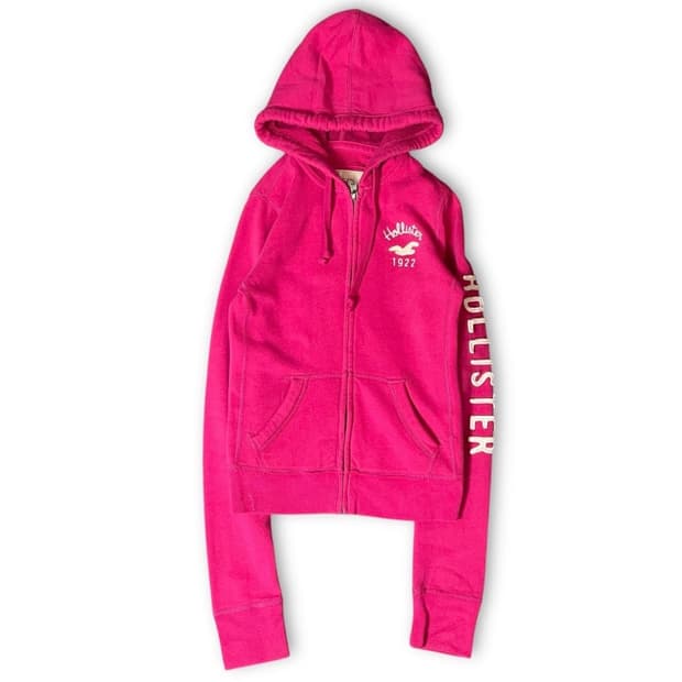 홀리스터 후드집업 핑크