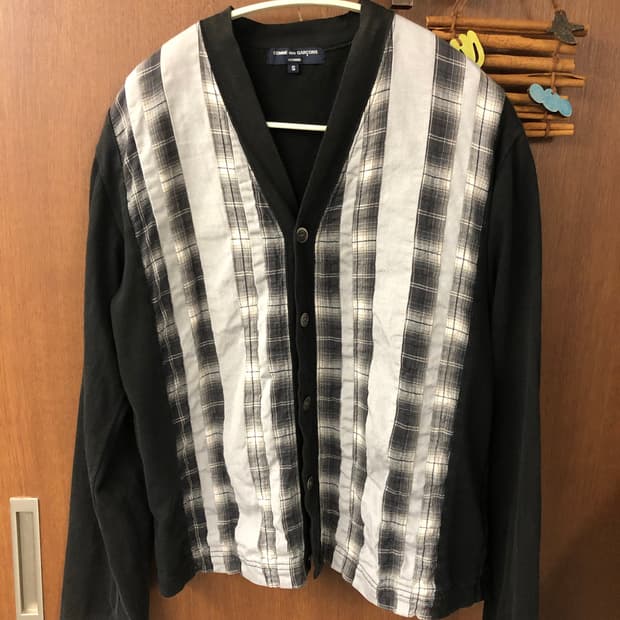 Comme des garcons homme 체크 가디건 s