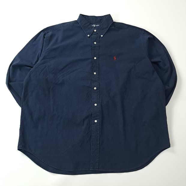 CA420 2XL 폴로 빅사이즈 90s 미국판 마린 네이비 셔츠 남방