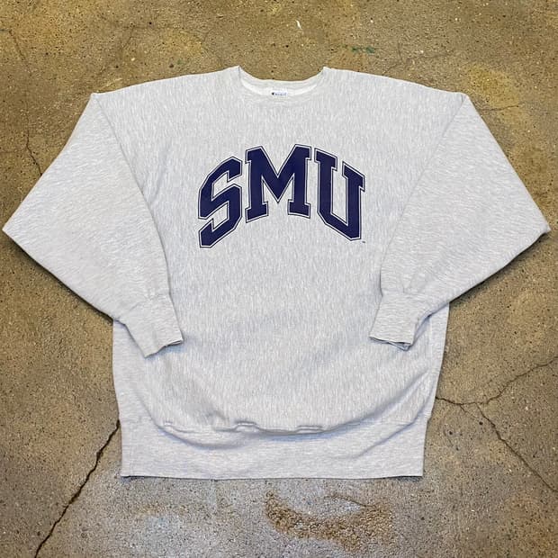 00s USA 미국 빈티지 챔피온 리버스위브 SMU 유니버시티 맨투맨
