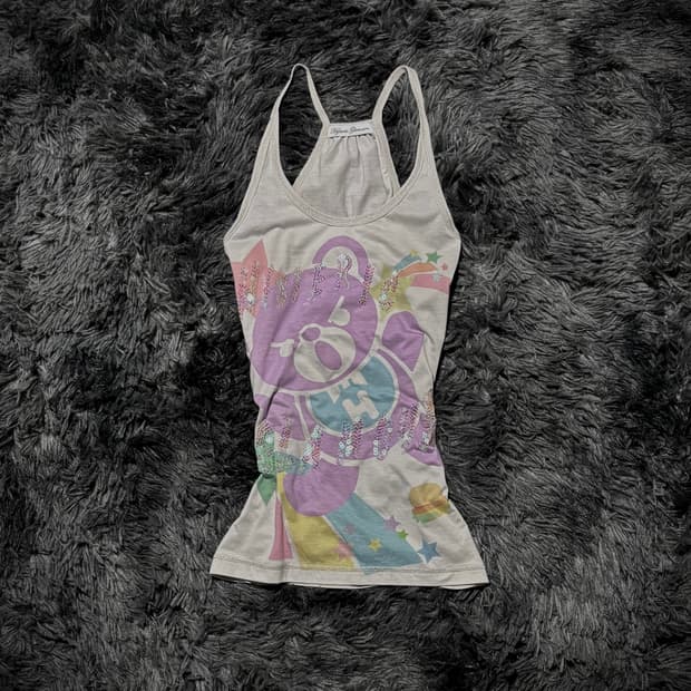 Hysteric Glamour 퍽베어 프린팅 슬리브리스