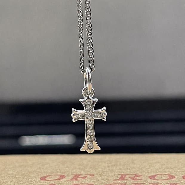 미니 크로스 팬던트 목걸이 (실버925 은목걸이)
