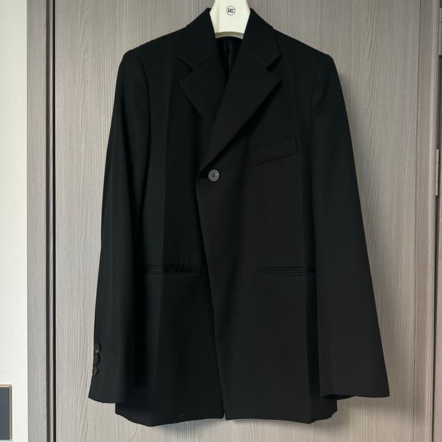 (46, 명작) 우영미 폴딩 블레이저 블랙