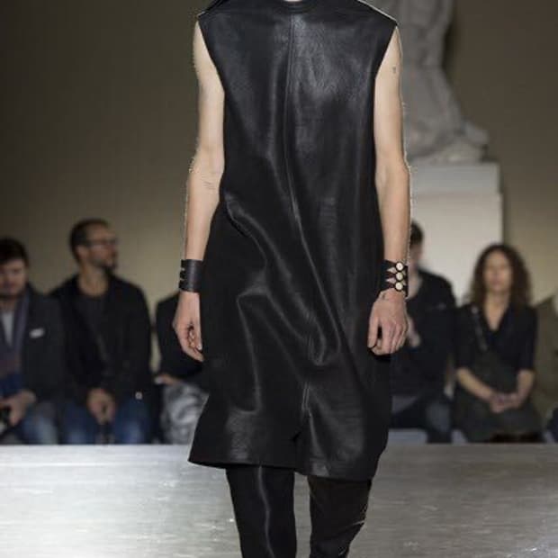 14FW 릭오웬스 레더커프 브레이슬릿