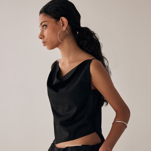 Cowl sleeveless(charcoal)