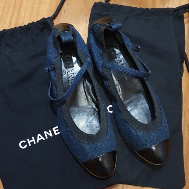 샤넬 빈티지 밴딩 슈즈
