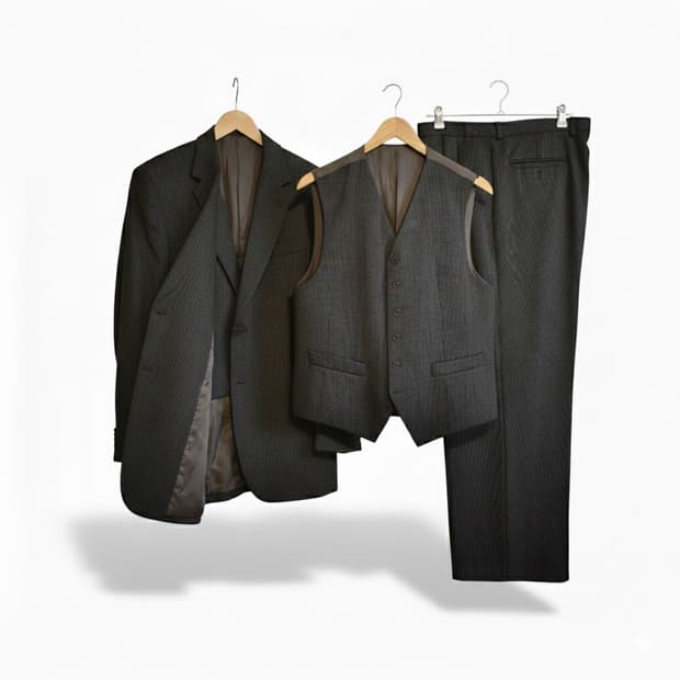 🌂🕴️지안프랑코 페레 | 그레이 스트라이프 3피스 수트 | 신사