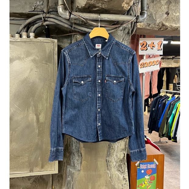 리바이스 웨스턴 데님 셔츠 S  #csz3313