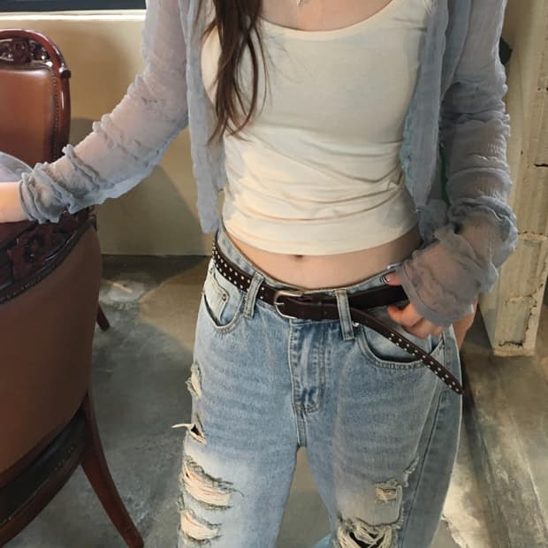 아워캐비넷 기니 띤 가디건