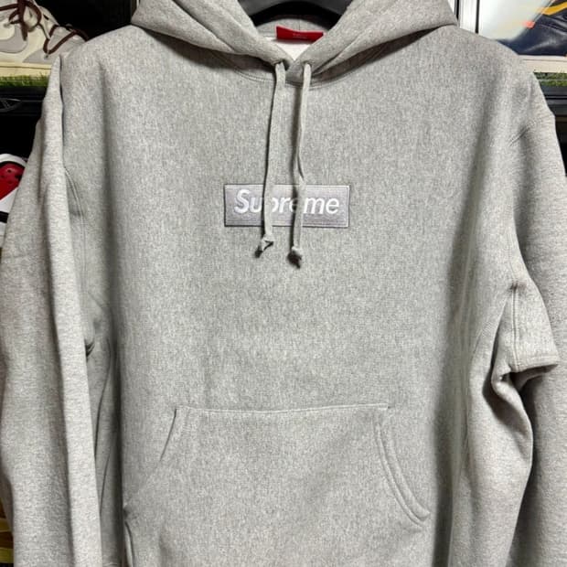 24Fw 슈프림 박스로고 그레이