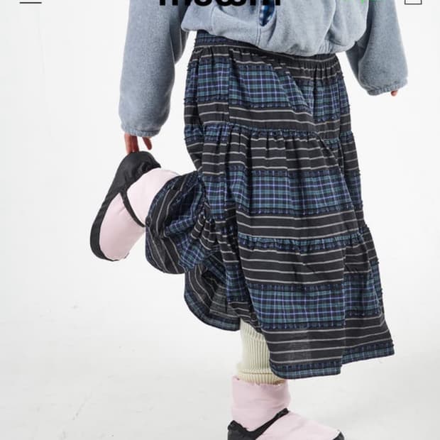 무음 muwm 2way Button Shirring Skirt 롱 스커트
