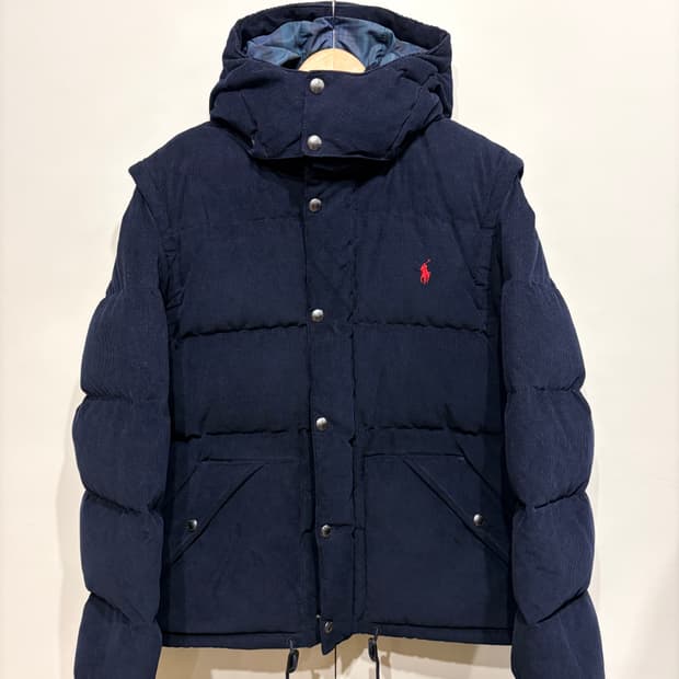 폴로 랄프로렌 컨버터블 코듀로이 다운 자켓