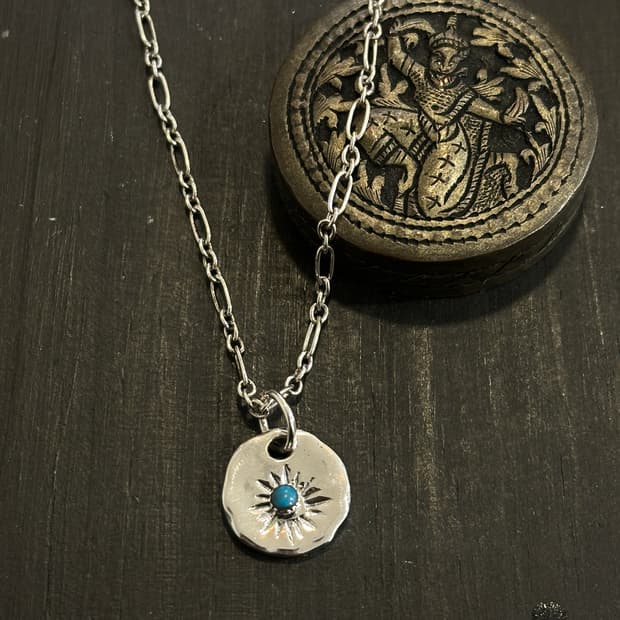 Turquoise star 925silver necklace