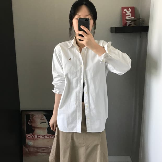 폴로 랄프로렌 포니 로고 화이트 셔츠