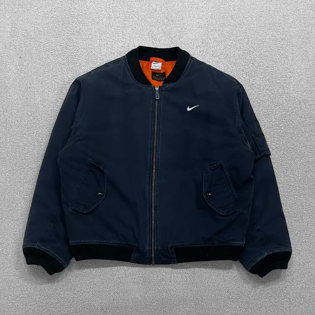 나이키 라이프 우븐 플라이트 봄버 자켓 네이비