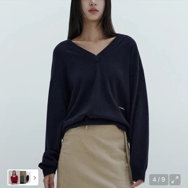 시티브리즈 캐시미어 니트 네이비