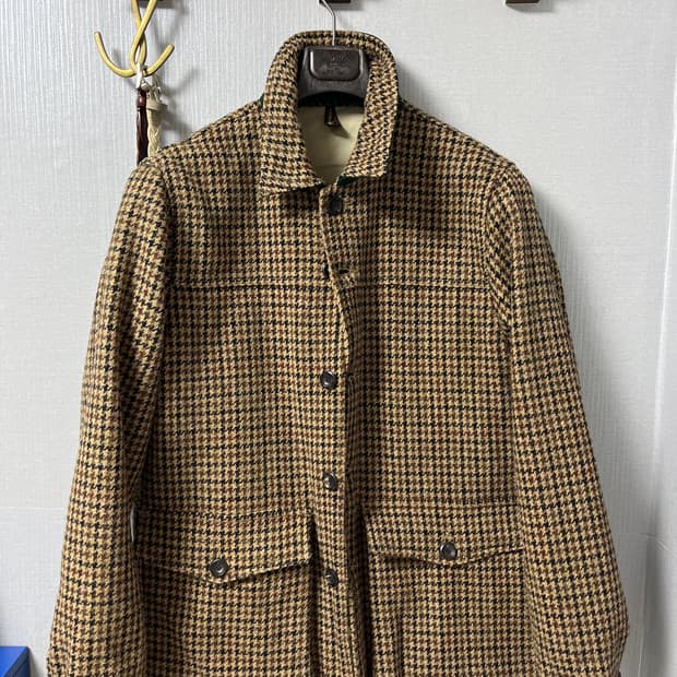 Drake's Houndstooth Check Jacket