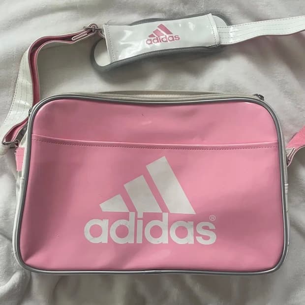 아디다스 일본 빈티지 가방 크로스백 메신저백 jk 에나멜백 핑크 갸루