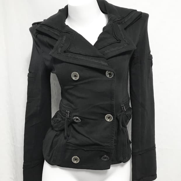 빈티지 아카이브 지퍼 포켓 코튼 더블 자켓