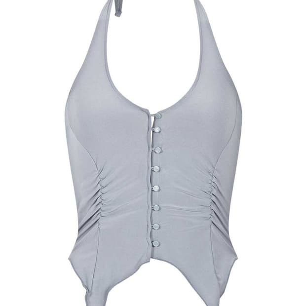 플리즈노팔로우 슬리브리스 탑 뮤트민트 Oda Sleeveless Top
