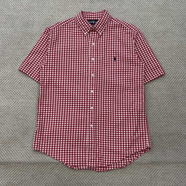 폴로랄프로렌 체크 하프 셔츠 r3562