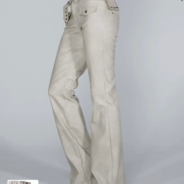 스컬프터 Western Fanny Pack Pants Ivory