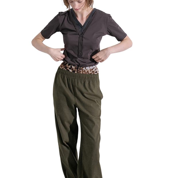 [M]퍼버즈 25fw Step 레이어드 팬츠/그린