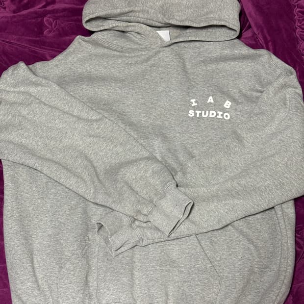 아이앱 스튜디오 그레이 후드티 XL